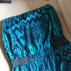 Strapless pants romper